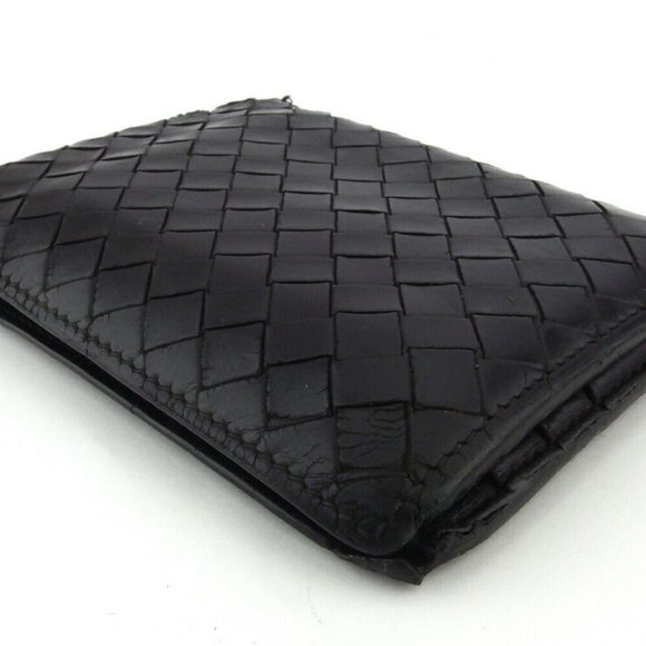 BOTTEGA VENETA Two-folded wallet intrectes leather Authentic used - Picture 1 of 8